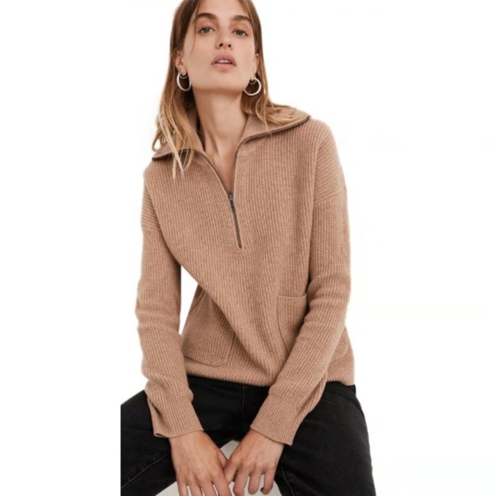 Madewell Glenbrook wool quarter zip sweater